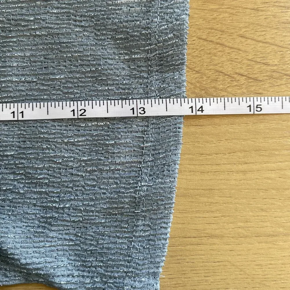 NWT Revolve x Rumer Tucker Blue Long Sleeve Cropped Top Womens Size Extra Small - Picture 6 of 7